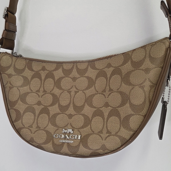 COACH Pace Shoulder Bag In Signature Canvas CT643 Brown/Tan - Picture 3 of 15
